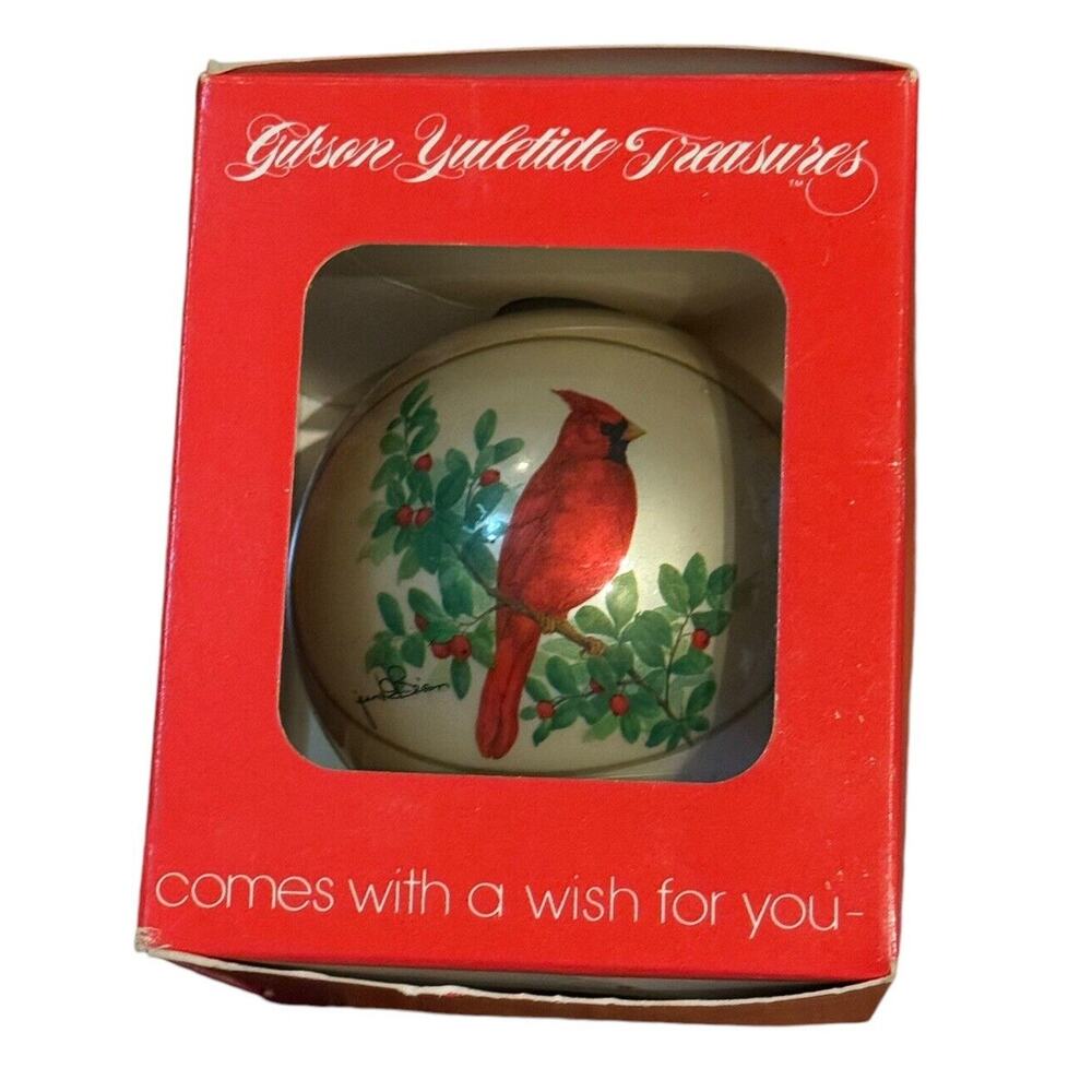 Cardinal‎ Christmas Holiday Ornament Gibson Yuletide Treasures Jean O'Brian READ